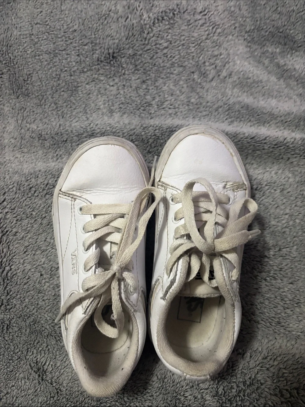Vans Kids White Low-Top Lace-Up Sneakers